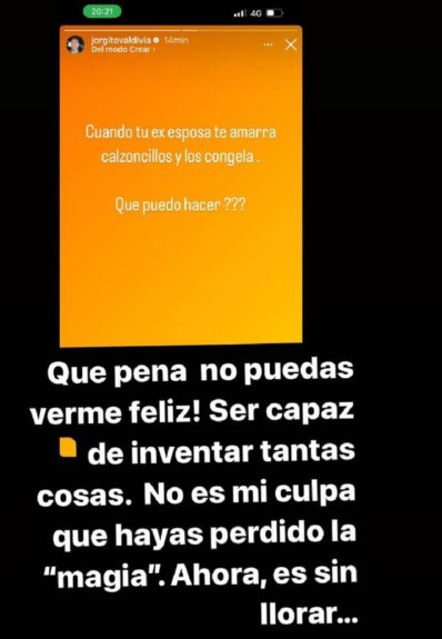 Daniela Aránguiz respondió a Jorge Valdivia tras acusación de brujería: "Ahora es sin llorar"