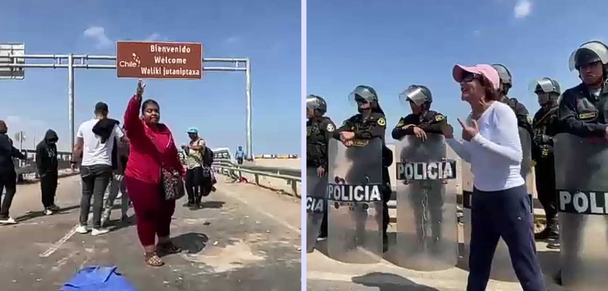 Peruana discute con venezolana para disuadirla de entrar a su país: 