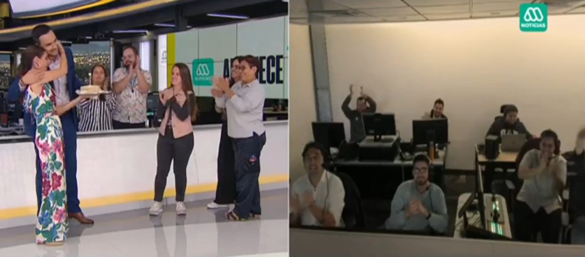 Equipo de Meganoticias preparó divertido cumpleaños sorpresa a Daniel Silva: "Es la fiesta mañanera"