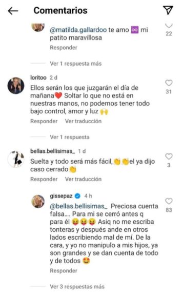 El enigmático comentario de Gissella Gallardo tras romance de Mauricio Pinilla y Gala Caldirola