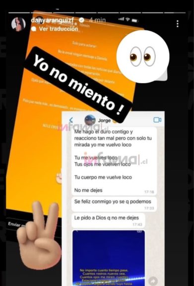 Daniela Aránguiz expuso mensaje de Jorge Valdivia luego que la desmintiera: este es su contenido