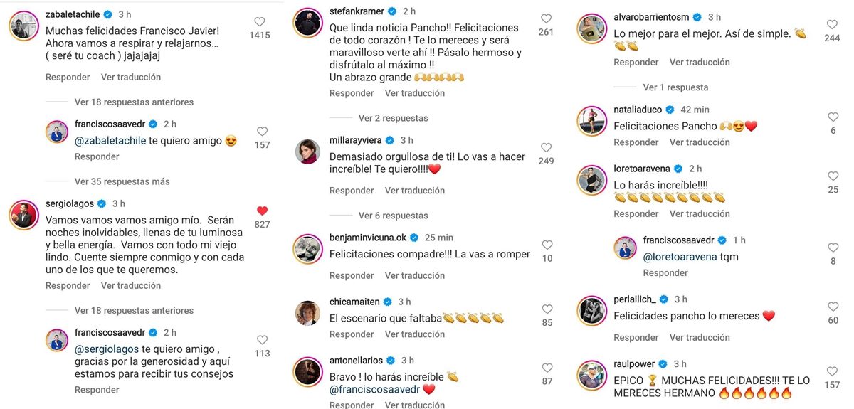 De Don Francisco a Begoña Basauri: los mensajes de famosos a Pancho Saavedra por animación de Viña