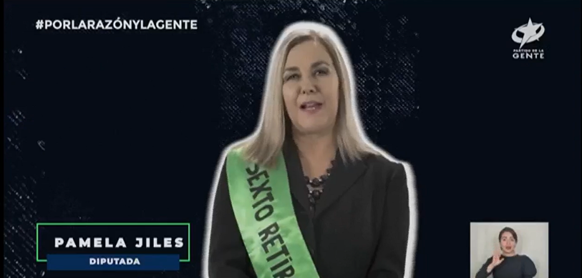 La sorpresiva aparición de Pamela Jiles en franja electoral de Partido de la Gente: 