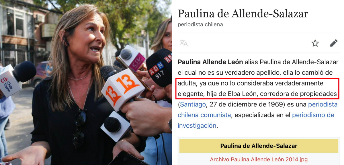 ¿Paulina de Allende-Salazar cambió su apellido? Genealogista lo aclaró tras edición en Wikipedia
