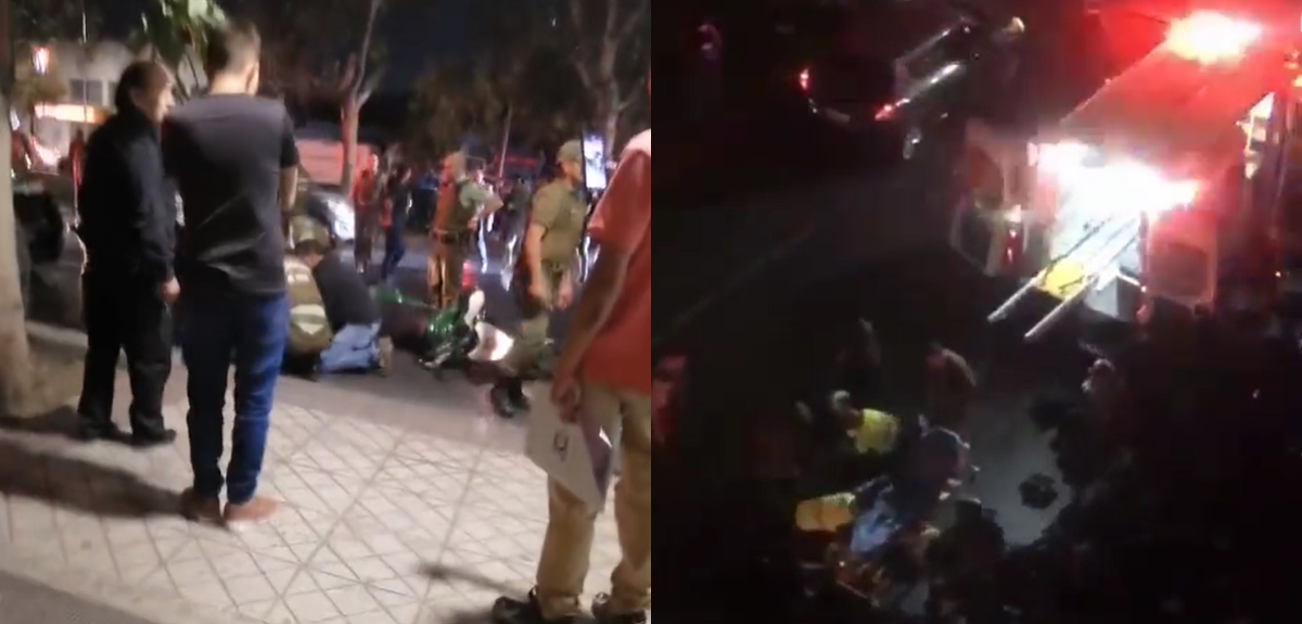 Video muestra las crudas imágenes posteriores al baleo del cabo Daniel Palma en Santiago Centro