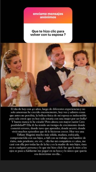 Iván Cabrera contó la razón de por qué volvió con su esposa: “No es cualquier persona”