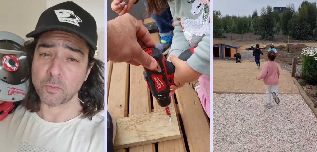 Cristián Riquelme enterneció las redes con adorable video de sus hijos: construyeron una jardinera
