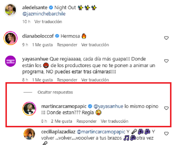 El tierno comentario de Martín Cárcamo en foto de Ale del Sante que acallaría rumores de quiebre