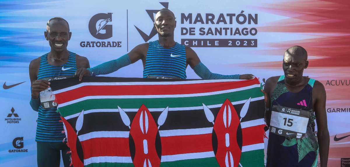 Kenianos se quedan con los primeros lugares de la Maratón de Santiago: 