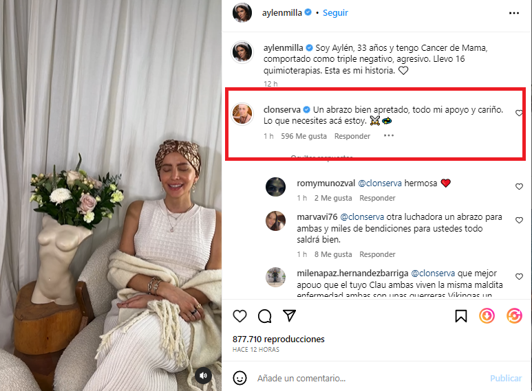 Claudia Conserva envió emotivo mensaje tras conocer salud de Aylén Milla