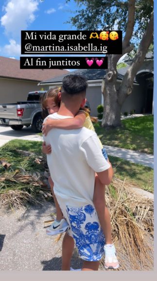 Mauricio Isla mostró tierno reencuentro con su hija Martina en EEUU
