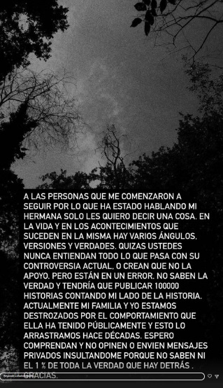 Mensaje de Karen Bejarano 