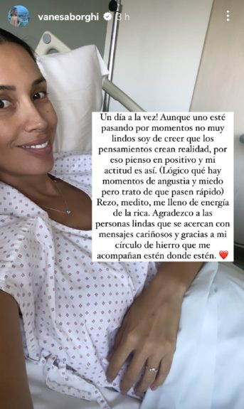 Vanesa Borghi optimista mensaje salud