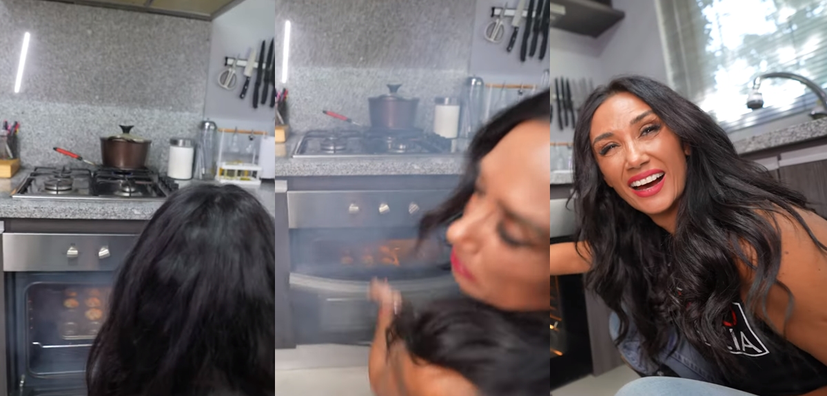 Pamela Díaz y su divertido chascarro en video cocinando con Petaccia: 