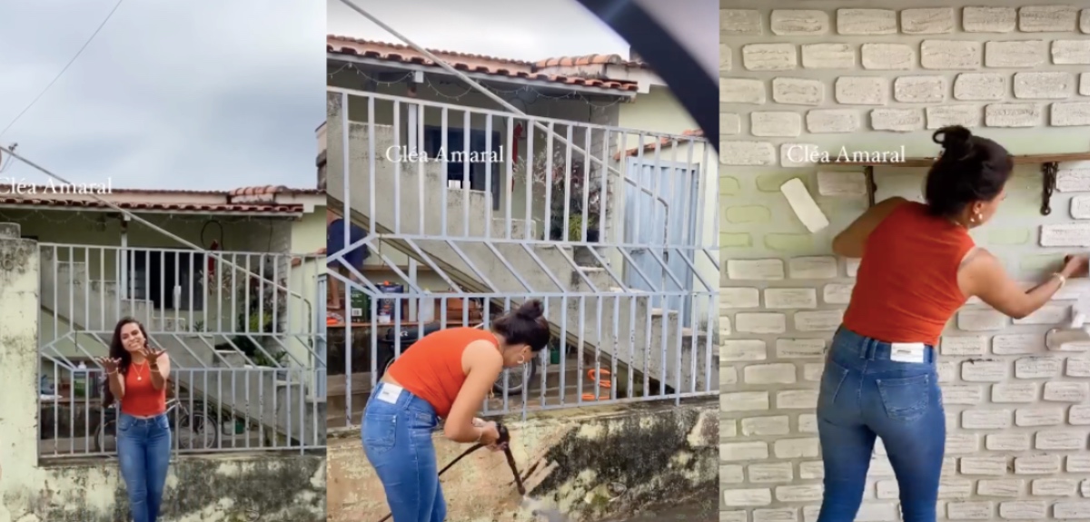 Remodeló la casa de sus padres: brasileña realizó espectacular transformación con sus propias manos