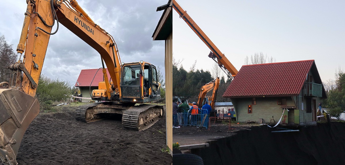 Salvan casa en Yumbel que estaba en riesgo de caer tras sistema frontal: ¿cómo lo lograron?