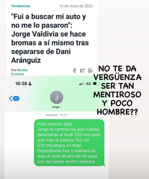 Mensaje Daniela Aránguiz
