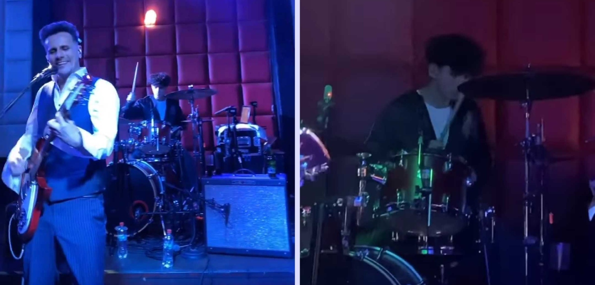 Sergio Lagos y su hijo se presentaron juntos en concierto: así fue el debut de León en la batería