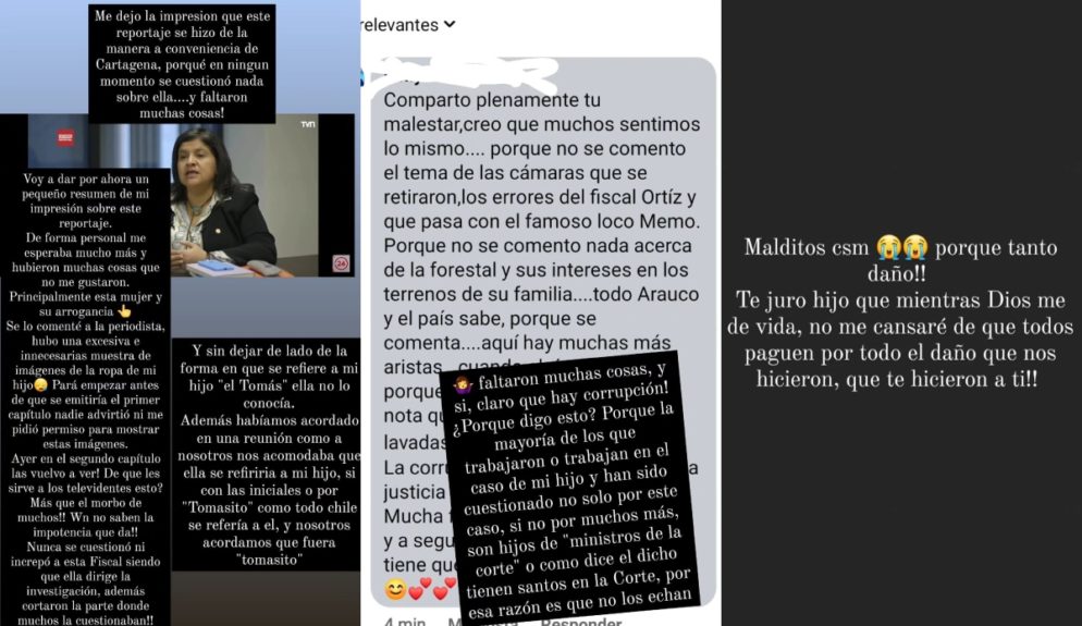 Descargos madre de Tomás Bravo