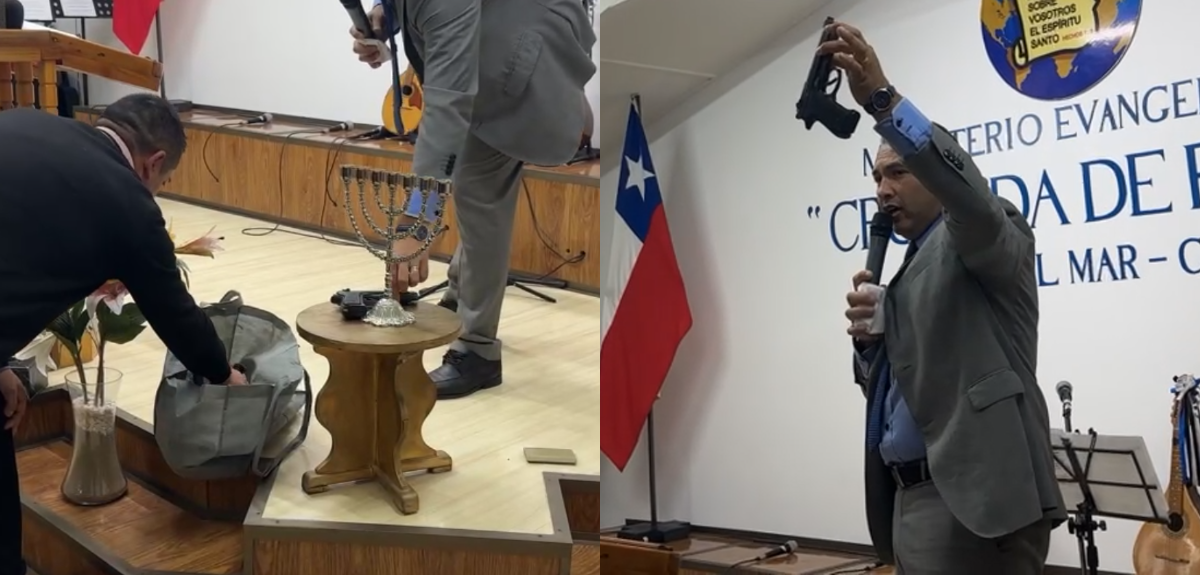 Hombre entregó armas en pleno culto en Viña del Mar: pastor evangélico las dejó en Carabineros