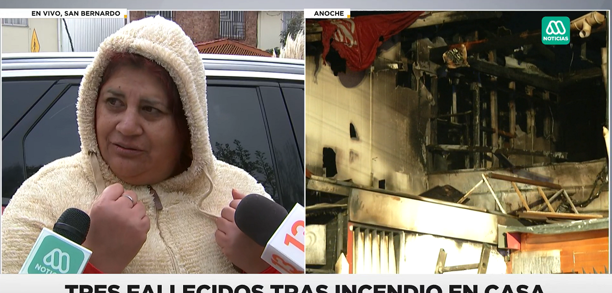Lamento por muerte de familia en incendio en San Bernardo: 