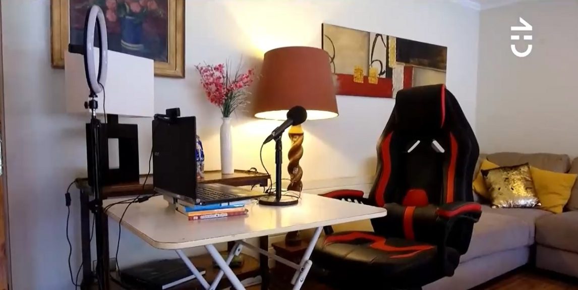 estudio y living de Titi García-Huidobro