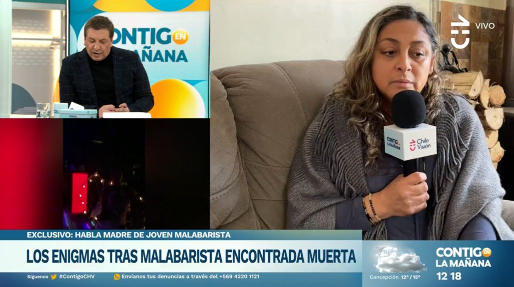 Madre de Renatta Rozas en matinal de CHV