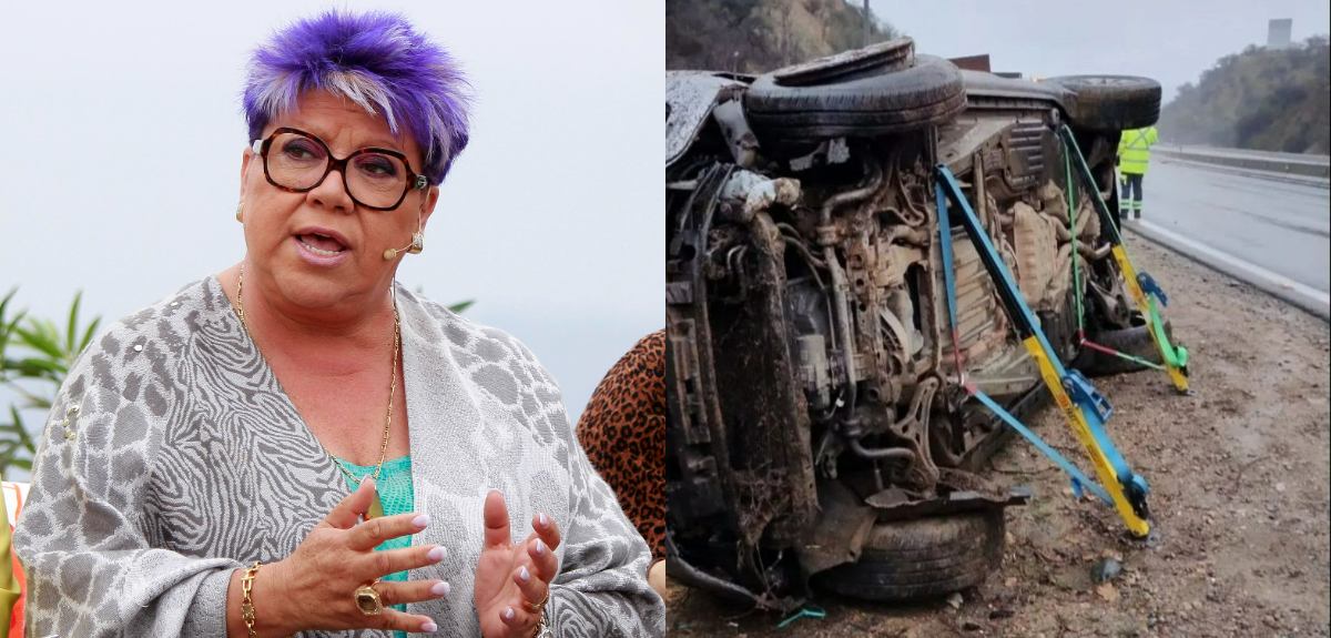 Así quedó el auto de Patricia Maldonado tras accidente en Ruta 68: comunicadora debió ser rescatada