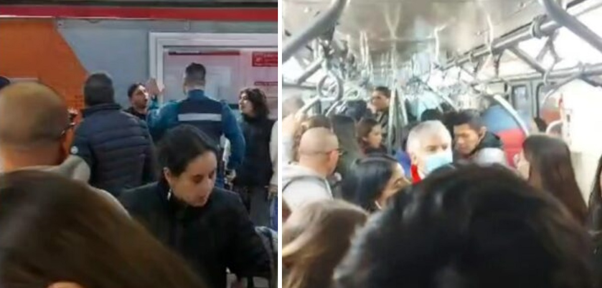 Terror en el Metro por pelea con un hombre aparentemente armado al interior de un vagón