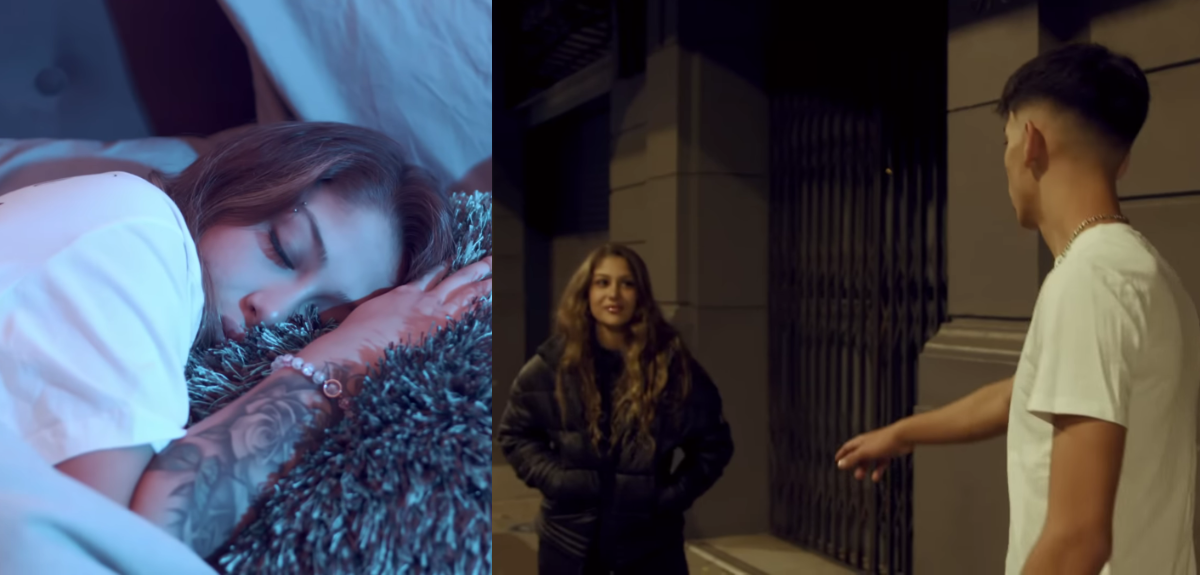 Trini Neira tuvo especial participación en nuevo videoclip de su pareja, el cantante urbano Bimza