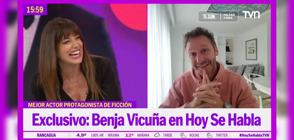 El pícaro comentario de Yamila Reyna a Benjamín Vicuña en Hoy se habla: 