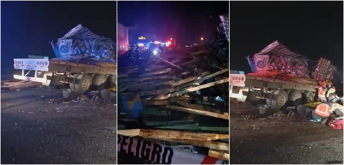 Violenta colisión entre camiones y automóviles dejó 2 muertos y 3 heridos a la altura de Romeral