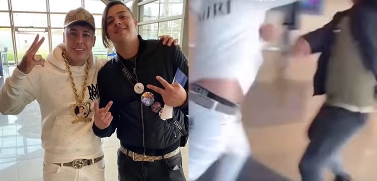 Captan a cantantes urbanos Bayron Fire y Chuky Indica en pelea a combos en aeropuerto Carriel Sur