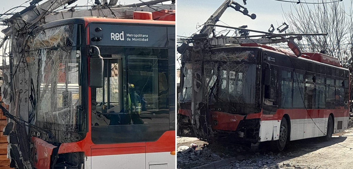 Impactante video muestra bus RED que atropelló a vendedor en San Bernardo: arrasó con autos y postes