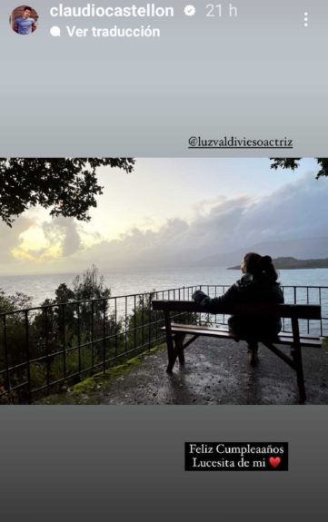 Claudio Castellón mensaje cumpleaños Luz Valdivieso