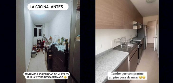cocina Christell antes y despúes