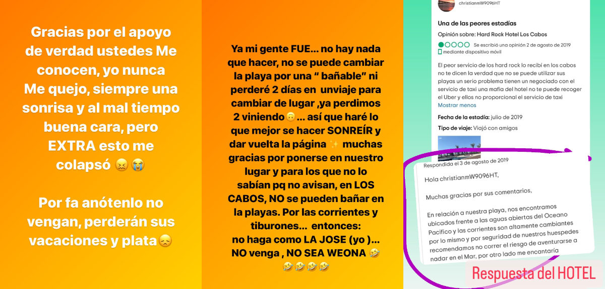 Coté López vivió día de furia en sus vacaciones en el Caribe: “No hay un puto lugar...”