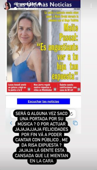 Daniela Aránguiz reaccionó a las declaraciones de madre de Maite Orsini 