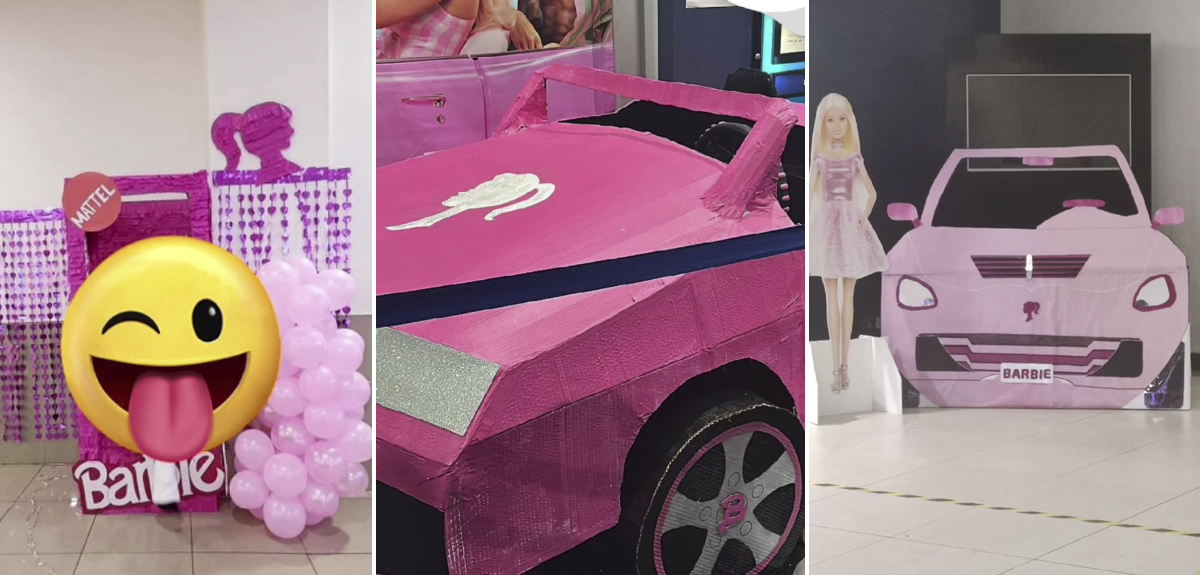 Usuarios viralizan improvisadas y desastrosas decoraciones de Barbie en cines chilenos