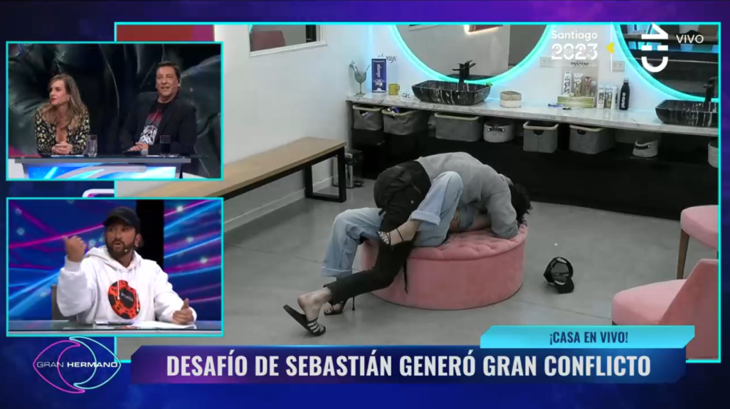 Apasionada escena en vivo de Fran y Lucas tomó por sorpresa a panel de Gran Hermano