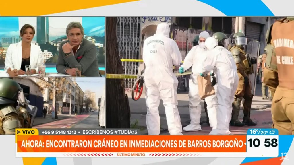 hallazgo cráneo humano Barros Borgoño