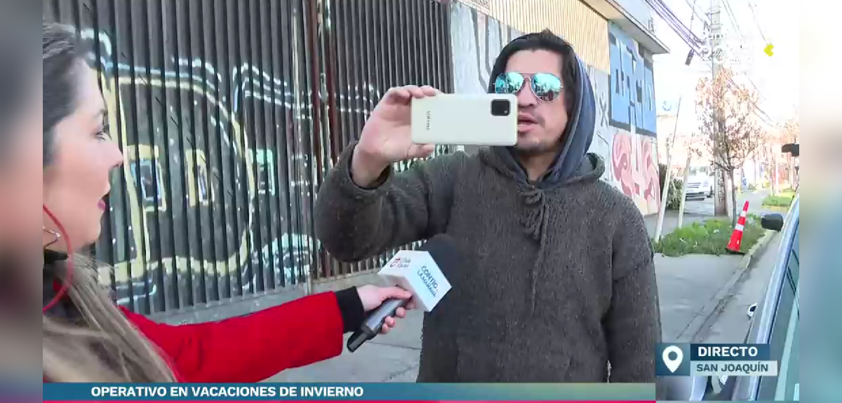 Hombre interrumpe despacho de CHV e increpa a periodista: 