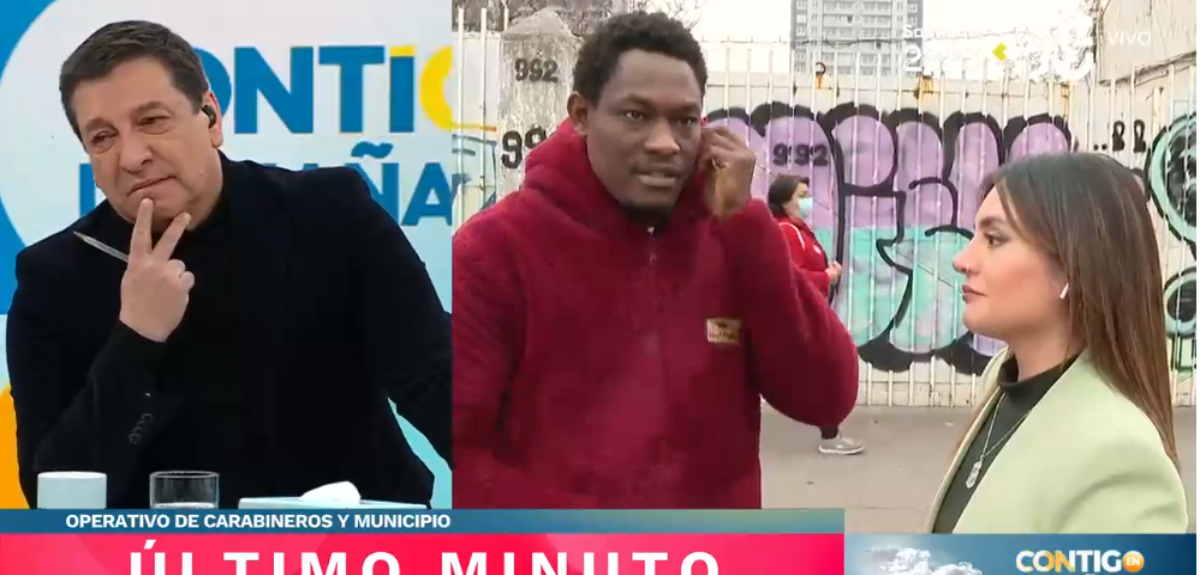 El relato de haitiano en matinal de CHV que conmovió a JC Rodríguez: “Me comprometo en cámara”