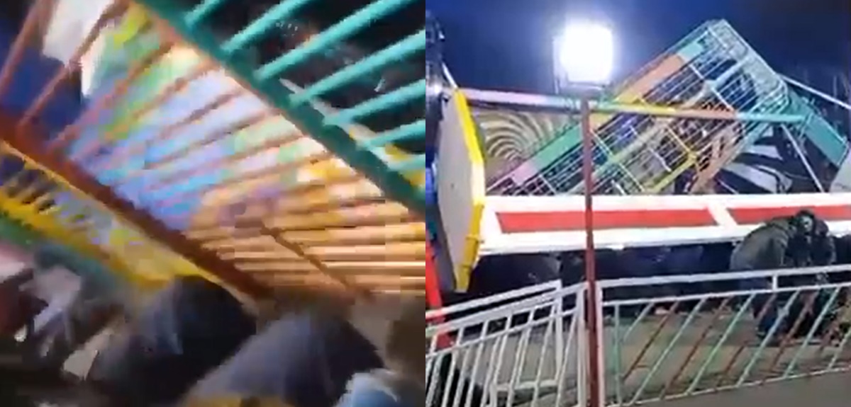 Video muestra momento en que juego mecánico colapsa en Graneros