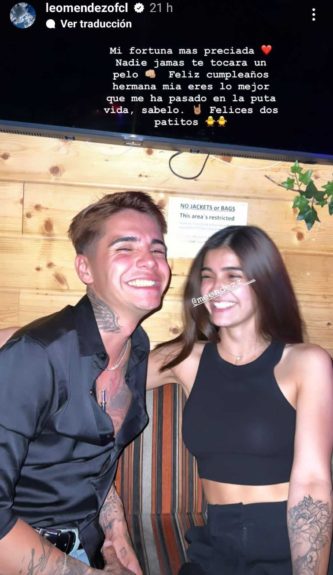 Leo Méndez mensaje de cumpleaños a su hermana Eva