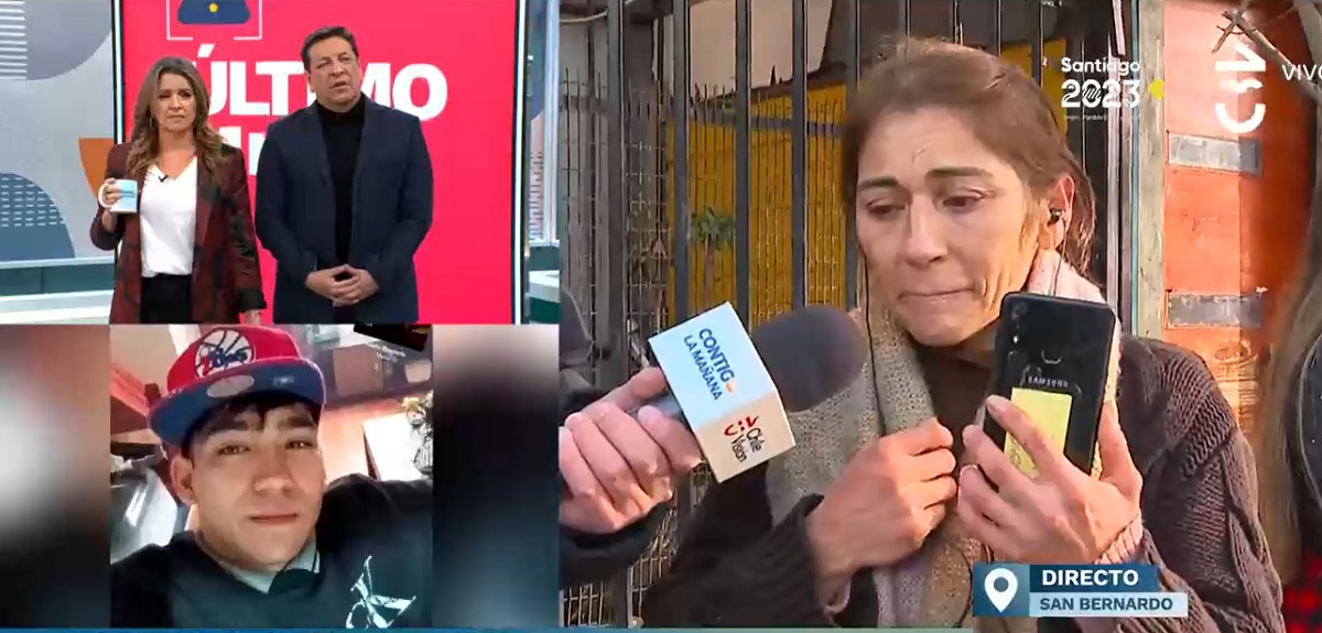 Madre denunció en vivo secuestro de su hijo en San Bernardo: no sabía que estaba en prisión