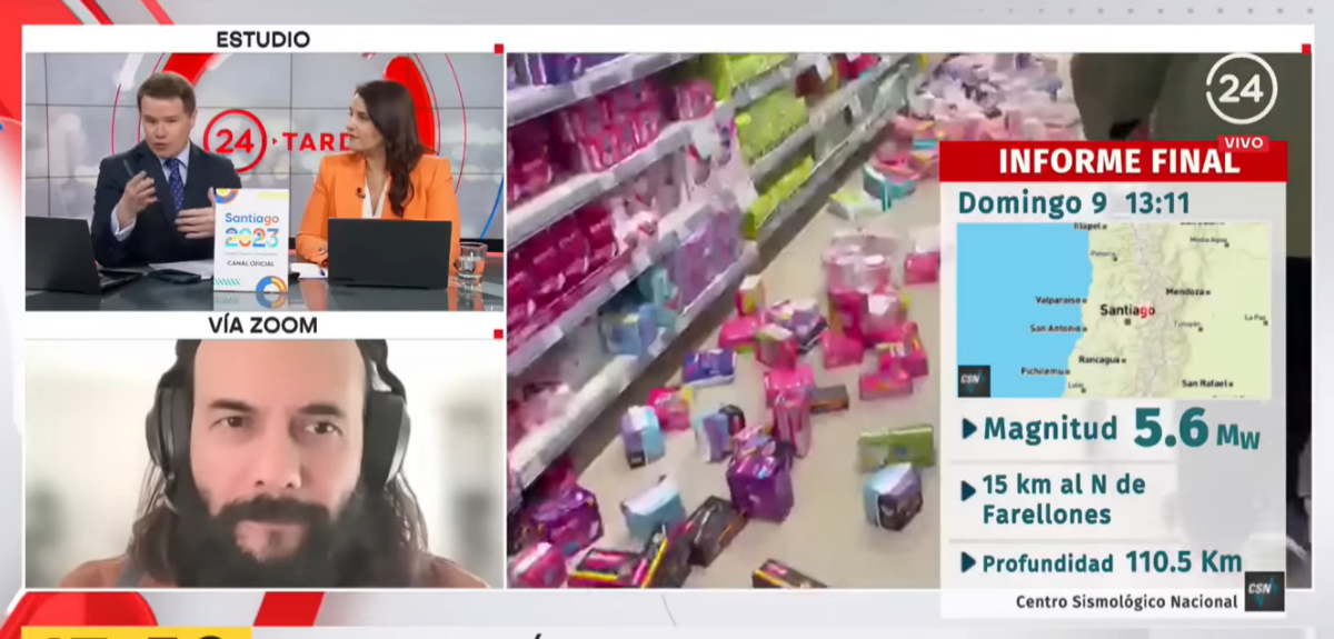 Marcelo Lagos respondió en vivo a periodista de TVN tras particular consulta sobre fuerte sismo
