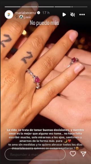 María Becerra se comprometió con J Rei: detalle en su romántica cena llamó la atención en redes