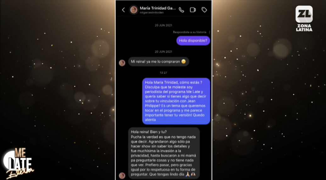 María Trinidad Garcés Imboden y polémica tras beso con Jean-Philippe Cretton: "Agrandaron algo"