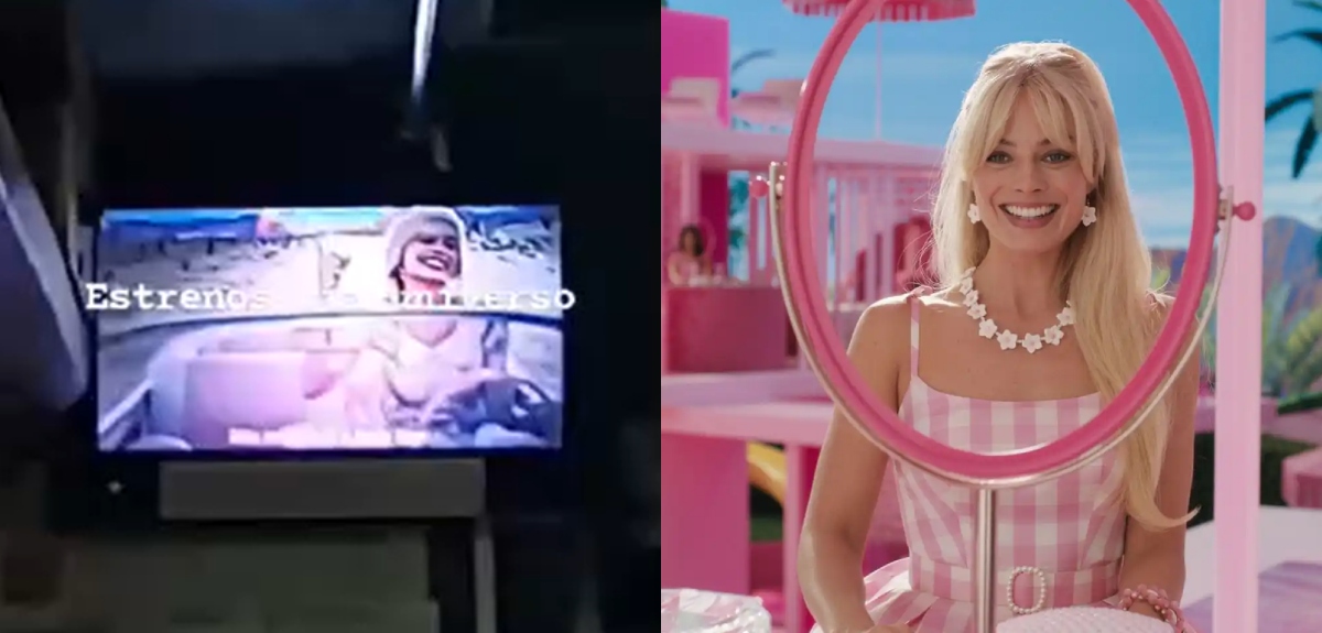 Registran que bus de Concepción transmitió película pirata de Barbie: empresa respondió